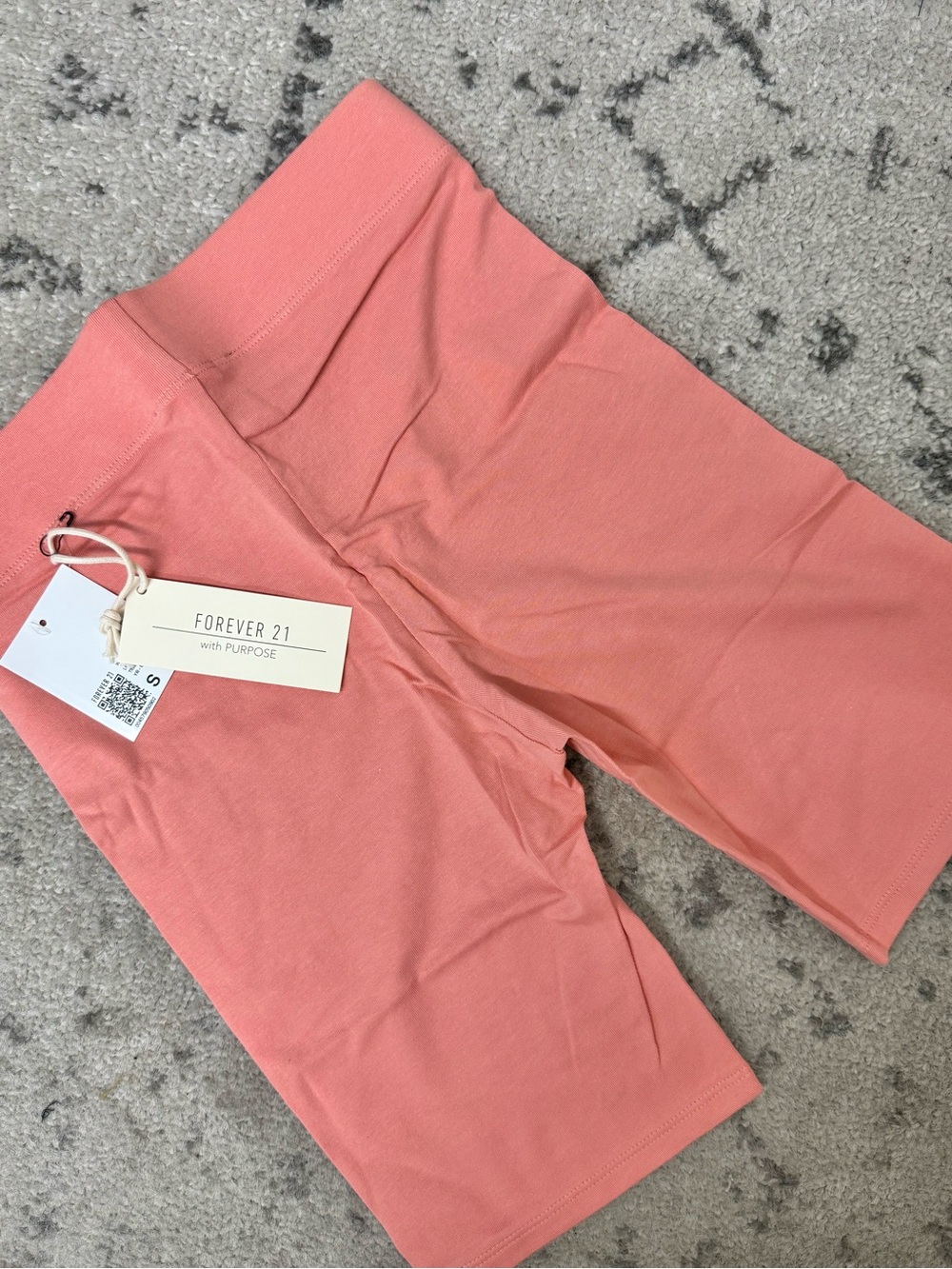 NWT Forever 21 Women's Salmon Pink Leggjng/Bike Shorts - Picture 2 of 6